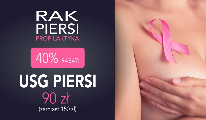 Akcja Różowa Wstążka • rabat 40% na USG piersi • profilaktyka raka piersi!